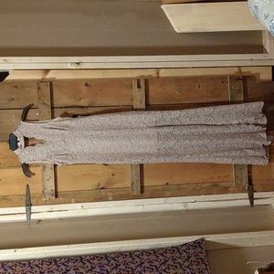 Jump Apparel Gold High Neck Maxi Gown